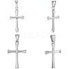 4Pcs 2 Styles 304 Stainless Steel Pendants STAS-BBC0007-68-1