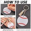 DIY Sports Ball Acrylic Pendant Keychain Making Kits DIY-SP0001-44A-3