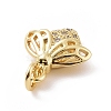 Brass Micro Pave Cubic Zirconia Charms KK-C012-12G-3