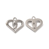 Non-Tarnish 304 Stainless Steel Pendants STAS-F284-06P-1