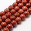 Natural Red Jasper Beads Strands G-E375-8mm-03-2