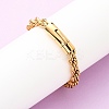 304 Stainless Steel Rope Chain Bracelets for Men Women BJEW-C124-03A-G-1