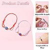 60Pcs 12 Colors Adjustable Waxed Polyester Cord Bracelet Making AJEW-CJ00011-3