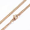 304 Stainless Steel Curb Chain Necklaces NJEW-P147-04G-3