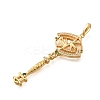 Brass Micro Pave Cubic Zirconia Big Pendants KK-B147-04G-10-2