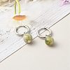 Natural Qinghai Jade Beads Earrings for Girl Women Gift EJEW-JE04607-02-4