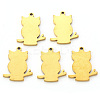 PVD Vacuum Plating 201 Stainless Steel Pendants STAS-N092-35B-G-1