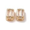 Brass Micro Pave Clear Cubic Zirconia Beads KK-G503-20G-1