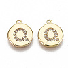 Brass Micro Pave Clear Cubic Zirconia Charms LS-KK-N231-233Q-NF-1
