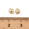 Brass Clear Cubic Zirconia Beads KK-D106-02G-3