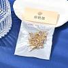 SHEGRACE Brass Clear Cubic Zirconia Flat Round Stud Earring Findings XGR0102G-117G-6