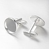 Brass Cuff Button X-KK-E062-S-1