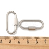 Non-Tarnish 304 Stainless Steel Screw Carabiner Lock Charms STAS-C092-05C-P-3