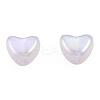Rainbow Iridescent Plating Acrylic Beads OACR-N010-072-3