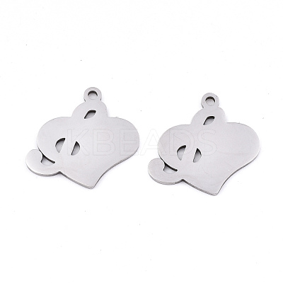Non-Tarnish 201 Stainless Steel Pendants STAS-S081-024-1
