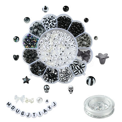 DIY Acrylic & ABS Plastic Imitation Pearl Beads Bracelets Making Kits DIY-FS0006-50-1