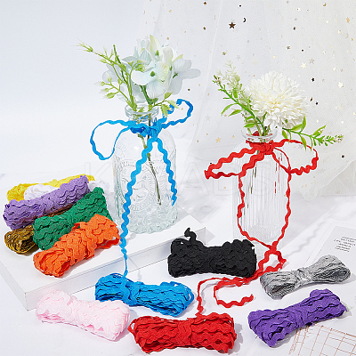 60M 12 Colors Wave Bending Fringe Trim OCOR-GF0003-47-1