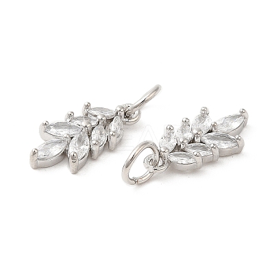 Rack Plating Brass Pave Cubic Zirconia Pendants KK-Z026-02P-1