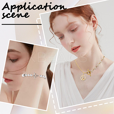 140Pcs 2 Colors Tibetan Style Alloy Toggle Clasps FIND-SP0001-22-1
