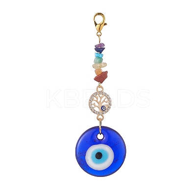 Evil Eye Lampwork Pandant Decorations HJEW-JM01001-03-1