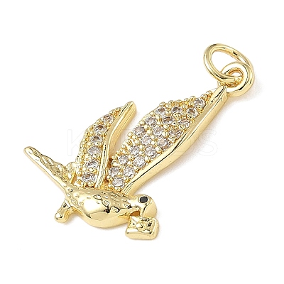 Brass Micro Pave Cubic Zirconia Pendants ZIRC-I356-07G-01-1