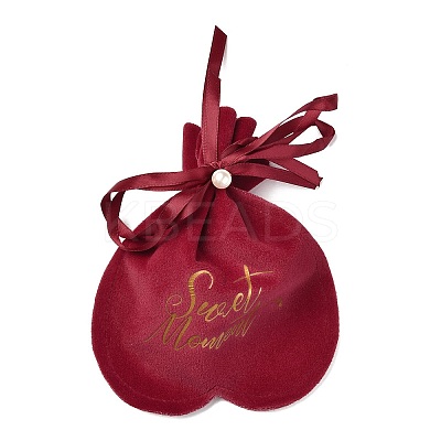Flannelette Craft Ribbon Drawstring Bag ABAG-A003-01E-1