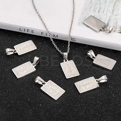 Non-Tarnish 304 Stainless Steel Pendants LS-STAS-M245-22P-1