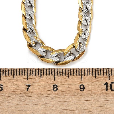6MM 304 Stainless Steel Cuban Link Chain Necklaces for Women NJEW-G177-01GP-1