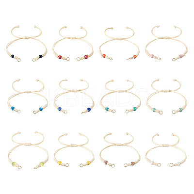 12Pcs 12 Colors Waxed Polyester Bracelet Makings AJEW-TA0001-39-1