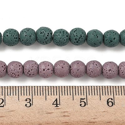 Handmade Porcelain Imitation Lava Rock Beads Strands PORC-P032-06M-1