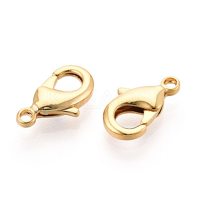 Brass Lobster Claw Clasps KK-YW0004-01B-G-1