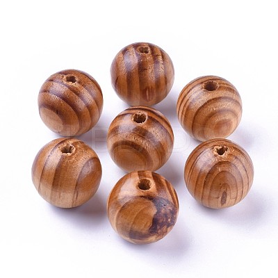 Round Natural Wood Beads WOOD-Q009-30mm-LF-1
