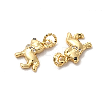 Brass Micro Pave Cubic Zirconia Pendants KK-E068-VB789-2-1
