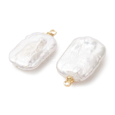 Natural Baroque Keshi Pearl Pendants PALLOY-JF05197-1