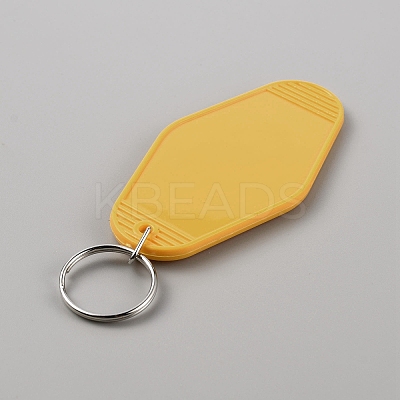 Plastic Blank Motel Keychain KEYC-WH0034-29J-1