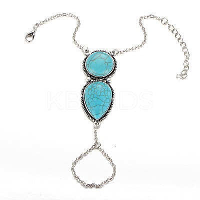 Bohemian Style Alloy Finger Ring Bracelets for Women WG85AD3-01-1