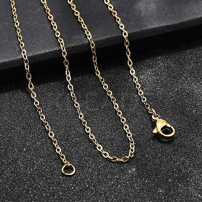 304 Stainless Steel Cable Chain Necklaces X-NJEW-E026-04G-B-1