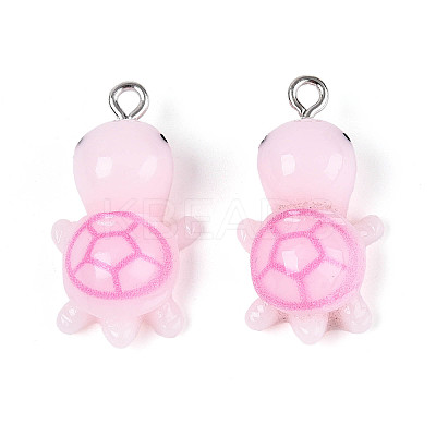 Opaque Resin Pendants RESI-WH0021-71A-1