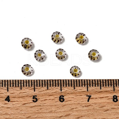 Transparent Stripe Glass Seed Beads GLAA-NH0001-06E-1