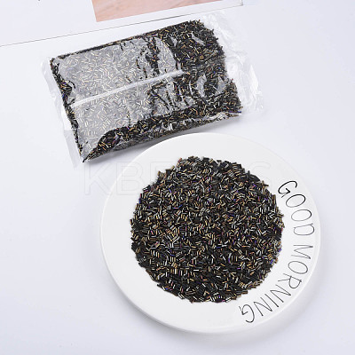 Metallic Colours Glass Bugle Beads SEED-N005-001-D03-1