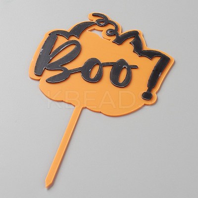 Acrylic Halloween Theme Word Cake Insert Card Decoration DIY-H109-22-1