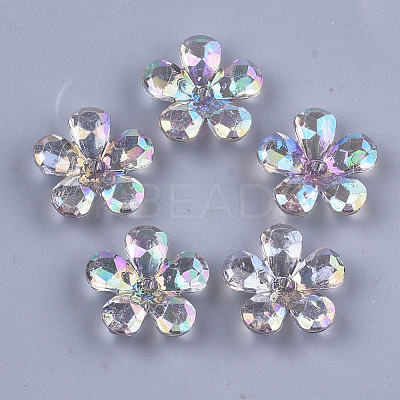 Transparent Acrylic Bead Caps X-TACR-T007-05-1