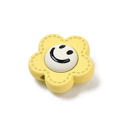 Spray Painted Alloy Beads PALLOY-S038-14B-1