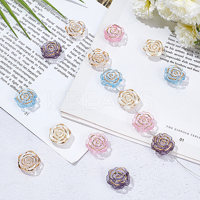 150Pcs 5 Colors Transparent Acrylic Beads FIND-WR0011-40-1
