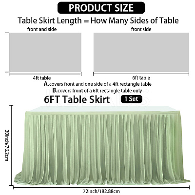Polyester Table Skirt AJEW-WH20022-20I-1