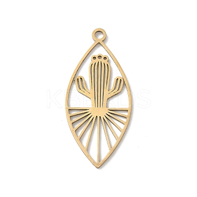 201 Stainless Steel Filigree Pendants STAS-K298-15G-1