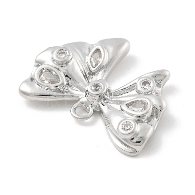 Brass Micro Pave Cubic Zirconia Pendants KK-D283-03P-1