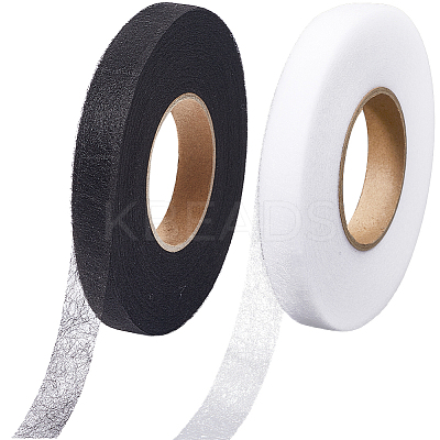 2 Rolls 2 Colors Non-woven Fabric Polyamide Double-sided Hot Melt Adhesive Film DIY-GF0009-33B-1