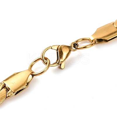 304 Stainless Steel Twist Chain Necklaces for Women NJEW-G140-08A-G-1
