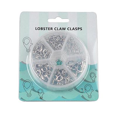 1 Box Zinc Alloy Lobster Claw Clasps and Iron Jump Rings Jewelry Findings PALLOY-X0004-B-1